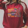 Say Gay Protect Trans Kids Read Banned Books LGBTQ Gay Pride Raglan Sleeve Sweatshirt Heather Dust