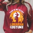 This Is My Scary Librarian Halloween Book Lover Scary Reader Raglan Sleeve Sweatshirt Heather Dust