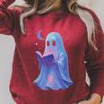 Scary Reading Book Lovers Halloween Costume Pastel Ghost Raglan Sleeve Sweatshirt Heather Dust