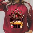 In My Science Of Reading Era Book Lover Reading Teacher Raglan Sleeve Sweatshirt Heather Dust