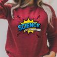 Science Is My Superpower Comic Book Style Raglan Sleeve Sweatshirt Heather Dust Science Is My Superpower Comic Book Style Raglan Sleeve Sweatshirt Heather Dust