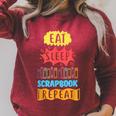 Scrapbooking Humor Crafty Scrap Book Lover Raglan Sleeve Sweatshirt Heather Dust