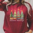 Seasons Readings All Booked For Christmas Book Reading Lover Raglan Sleeve Sweatshirt Heather Dust Seasons Readings All Booked For Christmas Book Reading Lover Raglan Sleeve Sweatshirt Heather Dust