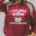 Sew I Like Books And Sewing And Maybe 3 People Raglan Sleeve Sweatshirt Heather Dust Sew I Like Books And Sewing And Maybe 3 People Raglan Sleeve Sweatshirt Heather Dust