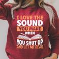Shut Up And Let Me Read Bookworm Book Lovers Raglan Sleeve Sweatshirt Heather Dust