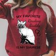 Siamese Cat Reading And Books Raglan Sleeve Sweatshirt Heather Dust Siamese Cat Reading And Books Raglan Sleeve Sweatshirt Heather Dust