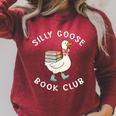 Silly Goose Book Club Bookish Reader Bookworm Reading Raglan Sleeve Sweatshirt Heather Dust Silly Goose Book Club Bookish Reader Bookworm Reading Raglan Sleeve Sweatshirt Heather Dust