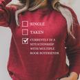 Single Taken Book Boyfriend Smut Reader Spicy Book Lover Raglan Sleeve Sweatshirt Heather Dust