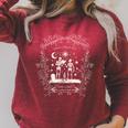 Skeleton Book Club Raglan Sleeve Sweatshirt Heather Dust