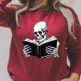 Skeleton Reading Book Bookworm Reader Bookish Halloween Raglan Sleeve Sweatshirt Heather Dust Skeleton Reading Book Bookworm Reader Bookish Halloween Raglan Sleeve Sweatshirt Heather Dust
