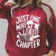 Skeleton Reading Book Halloween Just One More Chapter Raglan Sleeve Sweatshirt Heather Dust Skeleton Reading Book Halloween Just One More Chapter Raglan Sleeve Sweatshirt Heather Dust