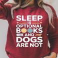 Sleep Is Optional Books And Dogs Are Not Reading Raglan Sleeve Sweatshirt Heather Dust Sleep Is Optional Books And Dogs Are Not Reading Raglan Sleeve Sweatshirt Heather Dust