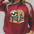 Sloth Sleeping On Books Raglan Sleeve Sweatshirt Heather Dust Sloth Sleeping On Books Raglan Sleeve Sweatshirt Heather Dust