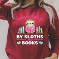 Sloths And Books Saying With Book And Sloth Raglan Sleeve Sweatshirt Heather Dust Sloths And Books Saying With Book And Sloth Raglan Sleeve Sweatshirt Heather Dust