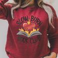 Slow Burn Book Club Romantasy Trope Smut Dark Romance Reader Raglan Sleeve Sweatshirt Heather Dust