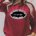 Smithsonian Institution Library 1944 Book Stamp Raglan Sleeve Sweatshirt Heather Dust