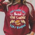 S'More Read Book Lover Raglan Sleeve Sweatshirt Heather Dust