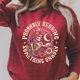 Is That Smutt Books Probably Reading Something Unholy Raglan Sleeve Sweatshirt Heather Dust