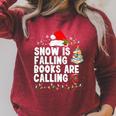Snow Is Falling Books Are Calling Raglan Sleeve Sweatshirt Heather Dust Snow Is Falling Books Are Calling Raglan Sleeve Sweatshirt Heather Dust