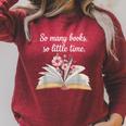 So Many Books Little Time Loves To Read Books Bookworm Raglan Sleeve Sweatshirt Heather Dust So Many Books Little Time Loves To Read Books Bookworm Raglan Sleeve Sweatshirt Heather Dust