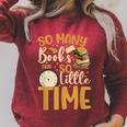 So Many Books Little Time Raglan Sleeve Sweatshirt Heather Dust So Many Books Little Time Raglan Sleeve Sweatshirt Heather Dust