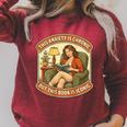 This Social Anxiety Is Chronic But The Book Is Iconic Woman Raglan Sleeve Sweatshirt Heather Dust