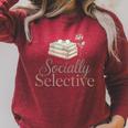 Socially Selective Shirt Subtle Introvert Book Lover Raglan Sleeve Sweatshirt Heather Dust