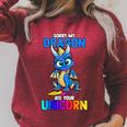 Sorry My Dragon Ate Your Unicorn Cute Book Lover Raglan Sleeve Sweatshirt Heather Dust