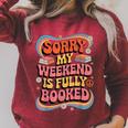 Sorry My Weekend Is Fully Booked Book Lovers Present Raglan Sleeve Sweatshirt Heather Dust Sorry My Weekend Is Fully Booked Book Lovers Present Raglan Sleeve Sweatshirt Heather Dust