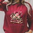 Spicy Books Spread Those Pages Like A Good Girl Dark Romance Raglan Sleeve Sweatshirt Heather Dust