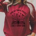Spread Those Pages Like A Good Girl Book Lover Raglan Sleeve Sweatshirt Heather Dust Spread Those Pages Like A Good Girl Book Lover Raglan Sleeve Sweatshirt Heather Dust