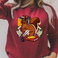 Squirrel Reading Book Cute Forest Animal Raglan Sleeve Sweatshirt Heather Dust