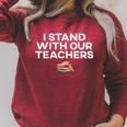 I Stand With Our Teachers Stand Against Book Banning Support Men Women Kids Raglan Sleeve Sweatshirt Heather Dust I Stand With Our Teachers Stand Against Book Banning Support Men Women Kids Raglan Sleeve Sweatshirt Heather Dust