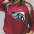 Star Wars The Book Of Boba Fett Chrome Helmet Logo Raglan Sleeve Sweatshirt Heather Dust Star Wars The Book Of Boba Fett Chrome Helmet Logo Raglan Sleeve Sweatshirt Heather Dust