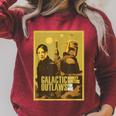 Star Wars The Book Of Boba Fett Fennec Outlaws Poster Raglan Sleeve Sweatshirt Heather Dust