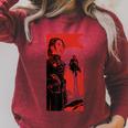 Star Wars The Book Of Boba Fett Fennec Shand Vintage Poster Raglan Sleeve Sweatshirt Heather Dust