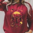 Star Wars The Book Of Boba Fett Galactic Outlaw Logo V-2 Raglan Sleeve Sweatshirt Heather Dust