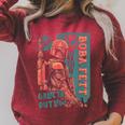 Star Wars The Book Of Boba Fett Galactic Outlaw Poster Raglan Sleeve Sweatshirt Heather Dust Star Wars The Book Of Boba Fett Galactic Outlaw Poster Raglan Sleeve Sweatshirt Heather Dust