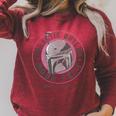 Star Wars The Book Of Boba Fett Helmet Galactic Outlaw Logo Raglan Sleeve Sweatshirt Heather Dust Star Wars The Book Of Boba Fett Helmet Galactic Outlaw Logo Raglan Sleeve Sweatshirt Heather Dust