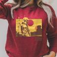 Star Wars The Book Of Boba Fett Landscape Silhouette Raglan Sleeve Sweatshirt Heather Dust