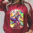 Star Wars The Book Of Boba Fett The Legend Lives Retro V-2 Raglan Sleeve Sweatshirt Heather Dust