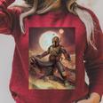 Star Wars The Book Of Boba Fett Portrait Raglan Sleeve Sweatshirt Heather Dust