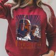 Star Wars The Book Of Boba Fett Retro Graphic Poster Raglan Sleeve Sweatshirt Heather Dust Star Wars The Book Of Boba Fett Retro Graphic Poster Raglan Sleeve Sweatshirt Heather Dust