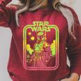 Star Wars The Book Of Boba Fett Retro Poster Raglan Sleeve Sweatshirt Heather Dust
