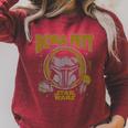 Star Wars The Book Of Boba Fett Vintage Helmet Logo Raglan Sleeve Sweatshirt Heather Dust Star Wars The Book Of Boba Fett Vintage Helmet Logo Raglan Sleeve Sweatshirt Heather Dust