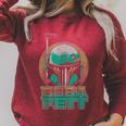 Star Wars The Book Of Boba Fett Vintage Helmet Logo V-2 Raglan Sleeve Sweatshirt Heather Dust