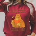 I Stay Home I Read Books I Pet My Cat I Regret Nothing Women Raglan Sleeve Sweatshirt Heather Dust
