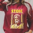 Stoic Philosophy Vintage Book Cover Stoicism Philosopher Raglan Sleeve Sweatshirt Heather Dust