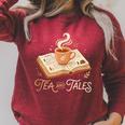 Stories Tea And Tales Still Read Childrens Books Reader Raglan Sleeve Sweatshirt Heather Dust Stories Tea And Tales Still Read Childrens Books Reader Raglan Sleeve Sweatshirt Heather Dust