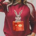 Studious Studying Bunny Book Lover Reading Geek Rabbit Raglan Sleeve Sweatshirt Heather Dust